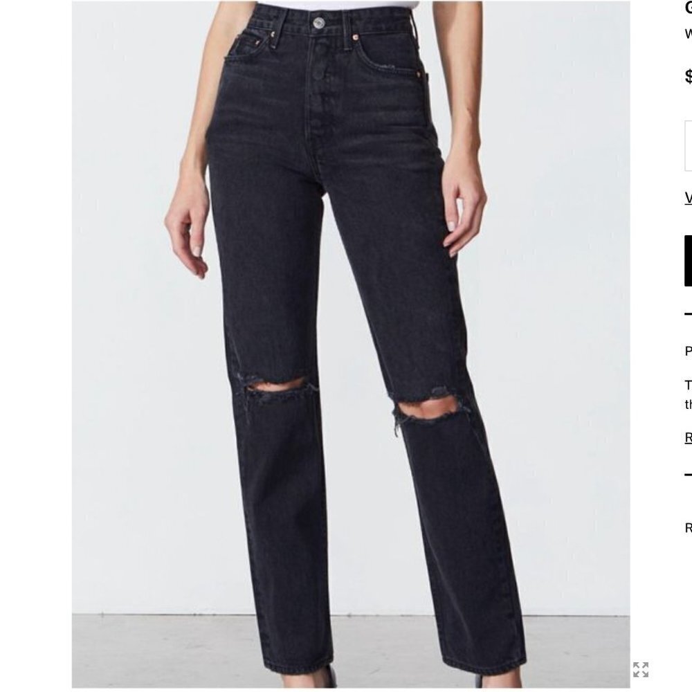 GRLFRND Mica High Rise Straight Leg Jeans